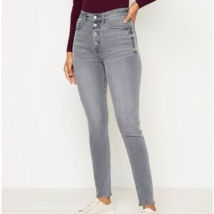 LOFT High Waist Skinny jeans in a grey wash